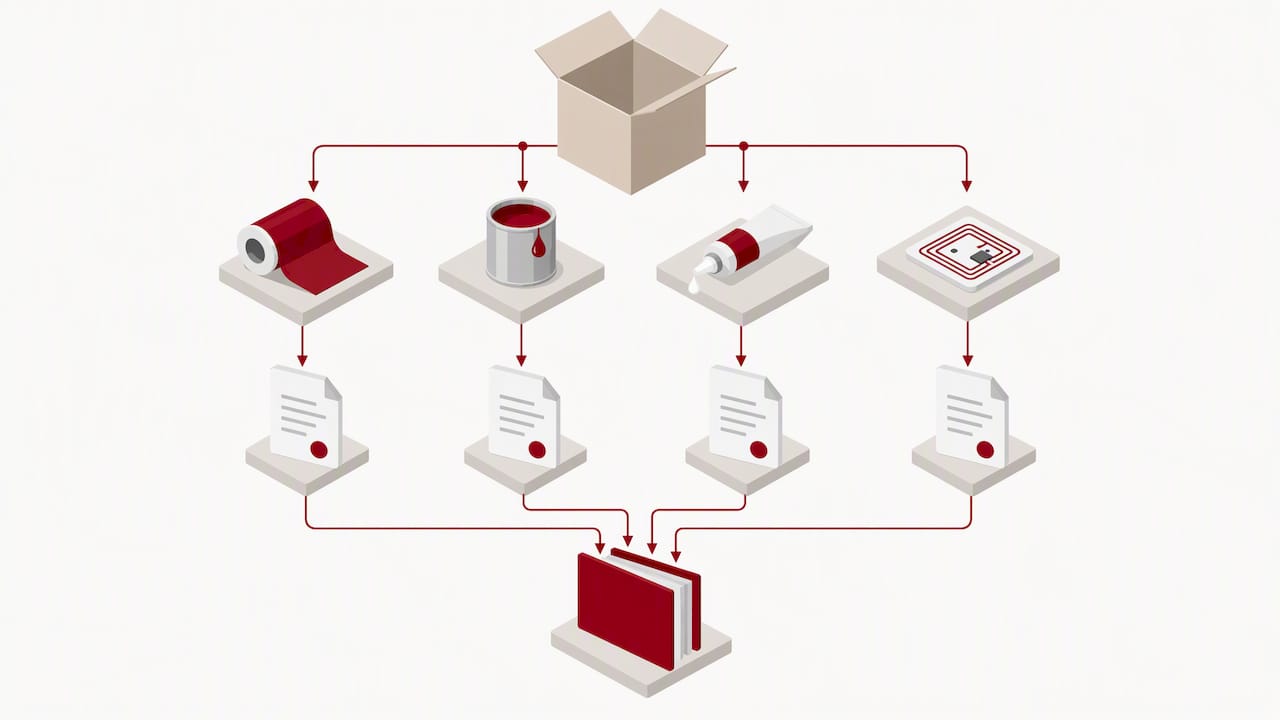 Separate Teilerklärungen für Verpackungsteile